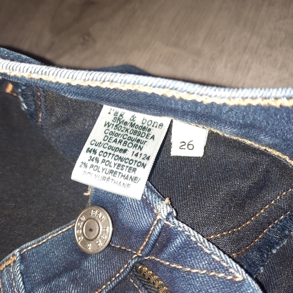 Rag & Bone Raw Hem Skinny Jean in Dearborn Wash - Picture 9 of 9